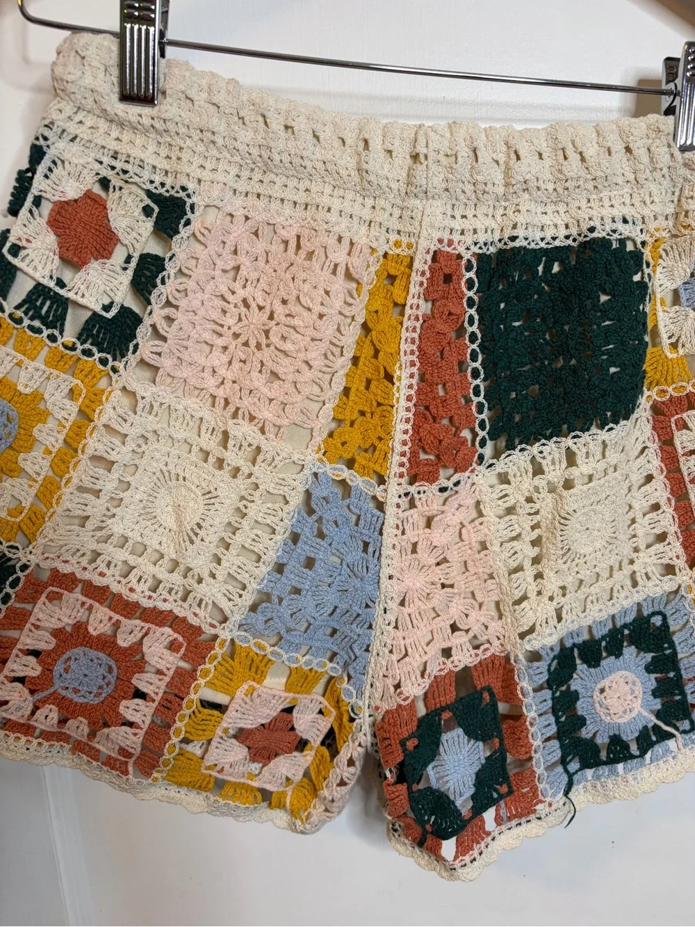 Crochet Patchwork Women's Shorts - small / medium